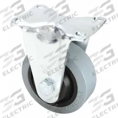 APPROVED VENDOR Plate Caster: Debris-Resistant, Rigid, Rubber, 3 1/2 in Wheel Dia, 1 1/4 in Wheel Wd (MPN B-POEV 89KF-12-SG). Key specifications — Wheel/Tread Color: Black; Brand: APPROVED VENDOR; Roll Up: Rigid.