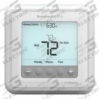 HONEYWELL HOME Low Voltage Thermostat: Heat and Cool, Auto, 5-1-1/5-2/7 Day, Horizontal, Square (MPN TH6320U2008/U). Key specifications — Application: Heat and Cool; Stages: 2H/2C Conventional, 3H/2C Heat Pump; Programming Capability: 5-2; Shape: Square; Terminal Designations: Y; Temperature Control Range: 40° to 99°F; Changeover Type: Automatic; Brand: HONEYWELL HOME.