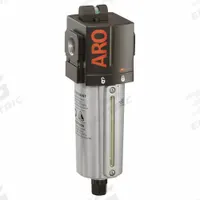 ARO Filter: Coalescing, 1/2 in NPT, 0.3 micron, 197 scfm, 250 psi Max Op Pressure, Metal Bowl (MPN F35342-311). Key specifications — attr110055: Series 2000; attr110008: ARO.