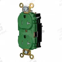 HUBBELL Receptacle: Duplex, 5-20, Green, 125V AC, 20 A, 2 Pole / 3 Wire (MPN HBL5362STGNTR)