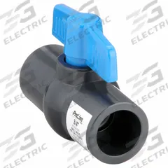 APPROVED VENDOR Manual Two-Way Ball Valve: 3/4 in, PVC, Straight, Socket x Socket, One-Piece, Tee (MPN 107-634-NPG). Key specifications — Brand: APPROVED VENDOR; Handle: Tee.