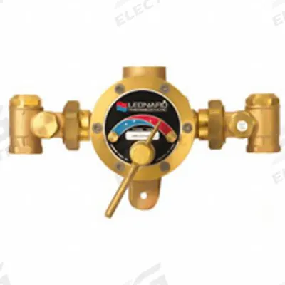 LEONARD VALVE Thermostatic Mixing Valve: 3/4 in Inlet Connection Size - Point-of-Source Mixing Valves