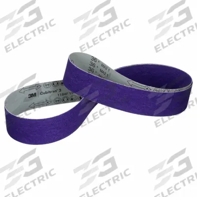 3M CUBITRON 3 Cloth Grinding Belt: 3 in W x 118 in L, Ceramic, 36 Grit - Cool-Cutting Sanding Belts for All Metals