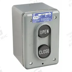 SQUARE D Control Station: (2) Flush Push Buttons, 0 Pilot Lights, 2NO, Open/Close, (2) Push Buttons (MPN 9001BW244). Key specifications — Brand: SQUARE D; Operator Legend: Open/Close; Operator Color: (2) Black; Operator Configuration: (2) Flush Push Buttons; Environments & Applications: Oil- & Dust-Tight; Operator Configuration Type: (2) Push Buttons.