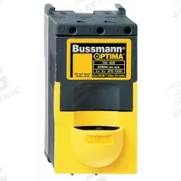 BUSSMANN Fuse Block: Finger-Safe, 3 Pole, 600 V AC, DIN Rail/Panel Mounting, Screw Termination (MPN OPM-1038C). Key specifications — Brand: BUSSMANN.
