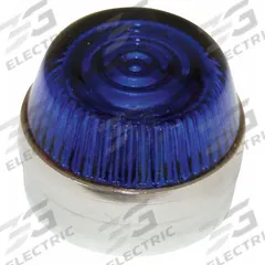 EATON Pilot Light Lens: 30 mm Panel Mounting Hole Dia, Blue, Fresnel, Incandescent/LED, 10250T (MPN 10250TC10N). Key specifications — Brand: EATON; Compatible with Series: 10250T; Lens Material: Glass.