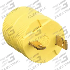 HUBBELL Straight Blade Plug: 2-20P, 250V AC, 20 A, 2 Pole, 2 Blade, Yellow (MPN HBL9758VY)