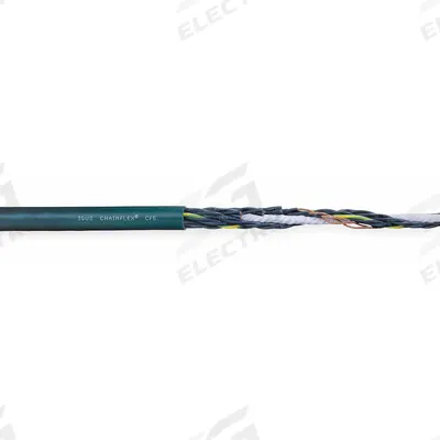 CHAINFLEX Control Cable: 18 AWG, 18 Conductors, 100 ft, PVC Jacket - Continuous Flexing Control Cables