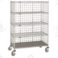 APPROVED VENDOR Stock Cart: 1,000 lb, Overall Dim. 24 in L x 60 in W x 69 in H, Adj, 3 Shelves (MPN LC-2460C). Key specifications — Caster/Wheel Configuration: (4) Swivel; Color: Silver; Shelf Adjustability: Adjustable; Brand: APPROVED VENDOR.