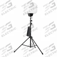 VOLTERREX Tripod Balloon Light Kit: 13,000 lm Max Brightness, 6.5 ft Max Ht, 48V DC, IP44 (MPN VT-100W-10A-G1). Key specifications — Operating Voltage: 48V DC; Brand: VOLTERREX; Manufacturer Part Number: VT-100W-10A-G1; Includes Battery Pack: Battery Included.
