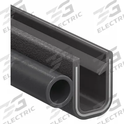 TRIM LOK Trim Seal: Side Bulb, 25 ft Overall Lg, PVC Outer, EPDM Bulb - Round-Bulb Edge Trim Seals