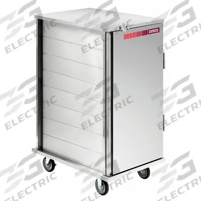 CARLISLE DINEX Meal Delivery Cart: 12 Trays, Pass-Through, 1 Doors, Stainless Steel - Pass-Through Stainless Steel Delivery Carts