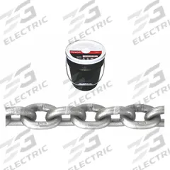 CAMPBELL Straight Chain: 3/8 in Chain Trade Size, 43 Chain Grade, Carbon Steel, Straight, Welded (MPN T0181623). Key specifications — Brand: CAMPBELL.