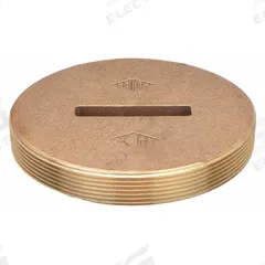 JAY R. SMITH MFG. CO Floor Cleanout: 6 in Overall Dia, 1 in Overall Ht, Cast Bronze, Cast Bronze (MPN 4470T06). Key specifications — Color: Bronze; Resistance Properties: Corrosion-Resistant; Brand: JAY R. SMITH MFG. CO; Finish: Cast Bronze; Includes: Plug.