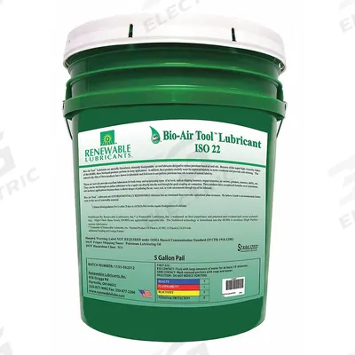 RENEWABLE LUBRICANTS Air Tool Oil: Synthetic, -49°F Min. Op Temp., 428°F Max. Op Temp. - Air Tool Lubricants
