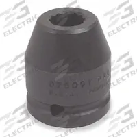 PROTO Impact Socket: 3/4 in Drive Size, SAE, 1 1/8 in Socket Size, 12-Point, Std, Black Oxide (MPN J07518T). Key specifications — attr1215501: PROTO; attr1215515: Black Oxide; attr1215518: 1-1/8 in.