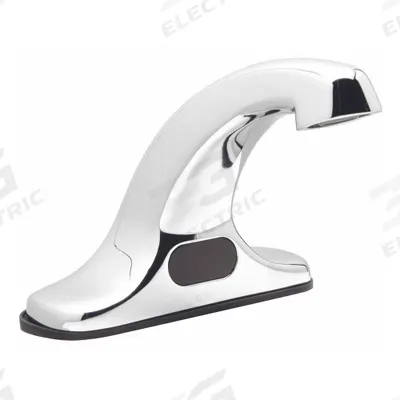 ZURN Bathroom Sensor Faucet: AquaSense, Brass, Chrome Finish, Centerset, Hardwired - Centerset Sensor Bathroom Faucets