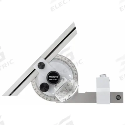 MITUTOYO Bevel Protractor: 6 in Blade Lg, 0°to 360°, 1° Graduations, +/-5 min Accuracy - Bevel Protractors
