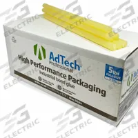 ADTECH Hot Melt Adhesive: 620, Smooth Sticks, 1/2 in Dia, 10 in Lg, Tan, 85 PK (MPN 620-115-5). Key specifications — Primary Applications: Packaging; Melting Temperature: 203° F; Color: Tan; Series: 620; FDA Compliance: 21 CFR 175.105; Brand: ADTECH; Materials Bonded: Cardboard; Secondary Compatible Materials: Wood and Paper.
