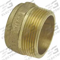 NIBCO Sweat Fitting Adapter: 3 in CTS x 3 in Pipe, Cup x MNPT, Drain/Vent, Bronze (MPN E030900)
