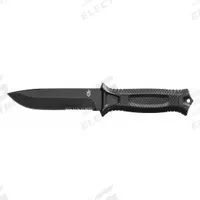 GERBER Fixed Blade Knife: Serrated, 9 3/4 in Overall Lg, Steel, Rubber, 4 3/4 in Blade Lg (MPN 30-001060). Key specifications — attr307498: Yes; attr307493: Rubber; attr307491: Steel; attr324881: GERBER.