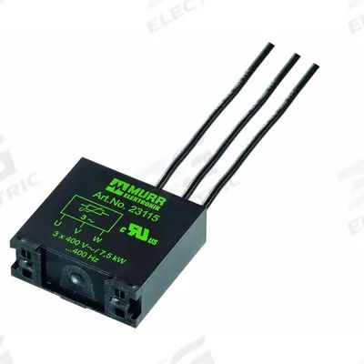 MURRELEKTRONIK Motor Suppressor: VDR 3, Varistor, 7.5 kW Motor Rating, 400 V AC - Box-Mount Varistor Motor Suppressors