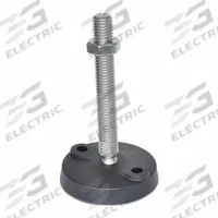 JW WINCO Male-End Leveling Mount: Swiveling Stud, 5/8"-11 Thread Size, 3.15 in, 1,800 lbf Capacity (MPN 10T5WP8N). Key specifications — Base Shape: Round; Load Capacity: 1,800 lbf; Thrust Pad Material: Rubber; Mounting Holes: Mounting Holes Included; Includes: Rubber Pad.