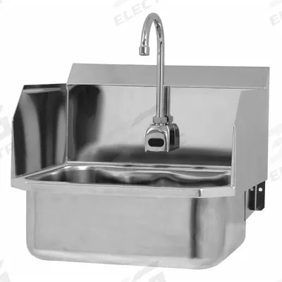 SANI-LAV Hand Sink: 1 Stations, 7 in Bowl Dp, 17 in Bowl Lg, 14 in Bowl Wd, Faucet Included - One-Station Wall-Mounted Hand Sinks with Faucets