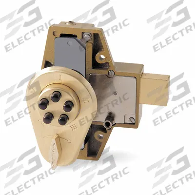 SIMPLEX Mechanical Push Button Deadbolt: 2 1/8 in Door Thick - Max, Push Button - Mechanical Keyless Access Deadbolts
