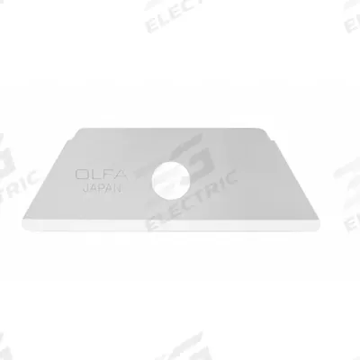 OLFA Safety Blade: 1 31/32 in Blade Lg, 3/4 in Blade Wd, 0.02 in Blade Thick - Straight-Edge Round-Tip Replacement Utility Blades