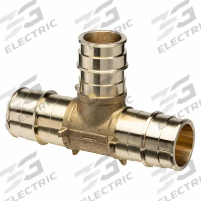 ZURN Barbed Tee: Brass, Expansion, 1 1/2 in ID, 1 1/2 in ID - Expansion Brass Barbed Tube Fittings