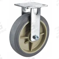 APPROVED VENDOR Plate Caster: Rigid, No Brake, Rubber, 8 in Wheel Dia, 2 in Wheel Wd, Slot, Roller (MPN P21R-PRP080R-14-H10). Key specifications — Wheel Bearing Type: Roller; Wheel/Tread Color: Gray; Brand: APPROVED VENDOR; Caster Type: Rigid.