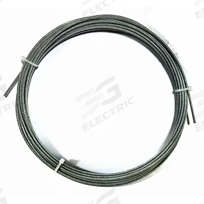 APPROVED VENDOR Wire Rope: Vinyl, Stainless Steel, 7 x 7, 54 lb Working Load Limit - UV-Resistant Vinyl-Coated Wire Rope