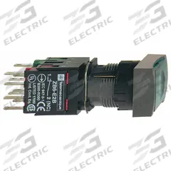 SCHNEIDER Illuminated Push Button: Illuminated, Flush Profile, Non-Metallic, 16 mm, 1NO (MPN XB6DF3B1B). Key specifications — Brand: SCHNEIDER; Action: Maintained; Series: XB6; Terminal Connection: Quick Connect; Push Button Material Type: Non-Metallic.