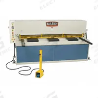 BAILEIGH INDUSTRIAL Machining Shear: Hydraulic, Foot Pedal, 80 in Max. Cut Wd, 10 ga Capacity (MPN SH-8010-HD). Key specifications — attr67083: BAILEIGH INDUSTRIAL.
