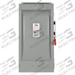 SIEMENS Safety Switch: Fusible, 200 A, Three Phase, 240V AC, Galvanized Steel, Indoor (MPN HF324J). Key specifications — Brand: SIEMENS.
