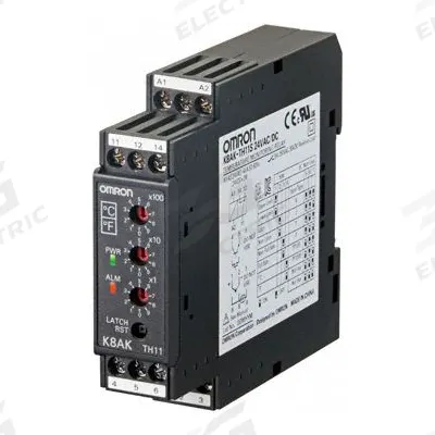 OMRON Temp Monitoring Relay: 5 A Current Rating, 24V AC/DC, SPDT - DIN-Rail Mounted Relays