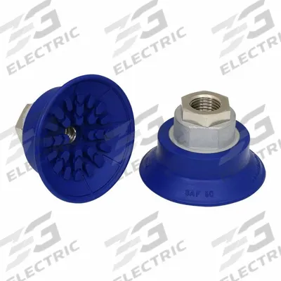 SCHMALZ Vacuum Pad Assembly: Flat, G1/4 in, 56 mm Pad Dia, NBR, Blue, 60 A, 33 mm Pad Ht - Flat Type Automotive Industry Vacuum Pad Assemblies