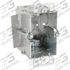 RACO Electrical Box: Steel, Steel Material & Nominal Size, 1 Gangs, 2 1/2 in Box Dp, 3 in Box Wd (MPN 512). Key specifications — Brand: RACO; Bracket Style: Without Bracket; Clamp Style: NMSC.