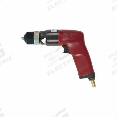 CHICAGO PNEUMATIC Air-Powered Drill: 3/8 in Chuck, Light Duty, 6,000 RPM, 1.01 hp - Pistol-Grip Air-Powered Drills