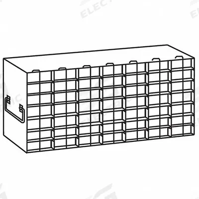 COLE-PARMER Upright Freezer Rack: 25 7/8 in Overall Lg, 5 3/4 in Overall Wd, Stainless Steel - Cold Storage Racks