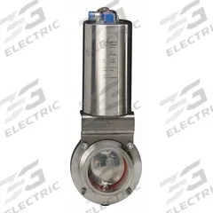 VNE Pneumatic Butterfly Valve: 145 psi Actuator Air Pressure - Max, Air to Spring, Clamp, FKM, FKM (MPN 51C1.5AV/VBAC-XX). Key specifications — Average Surface Roughness (Ra): 32; Brand: VNE; Pilot Solenoid Voltage: Not Included.