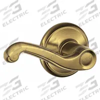SCHLAGE Door Lockset: Passage Lever Locksets, Brass, ADA Compliant (MPN F10 FLA 609). Key specifications — Ligature Resistance: Not Ligature-Resistant; Brand: SCHLAGE; Lockset Function ANSI Code: F75; Visual Indicator Message: No Message; Lockset Style: Flair; ADA Compliant: Yes; Finish: Satin Brass, Blackened, Satin Relieved, Clear Coated.