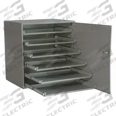 Sliding Drawer Cabinet Frame: 20 3/8 in x 16 in x 21 7/8 in, For 6 Drawers, Gray, Bearing (MPN 321B-95-DR). Key specifications — Cabinet Color: Gray; Stackable: Yes; Brand: DURHAM MFG.