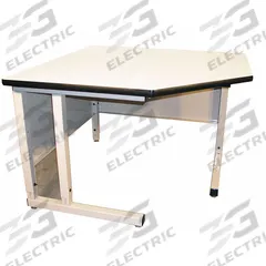 PRO-LINE Corner Workbench: Fixed Ht, Laminate, 48 in x 36 in, 750 lb Overall Load Capacity, Beige (MPN CCU36ESD-H11). Key specifications — Brand: PRO-LINE.