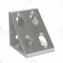 Inside Corner Bracket: Gusseted Inside-Corner Bracket, 45 Series, 86 mm x 90.1 mm x 90 mm, 8 Holes (MPN 093W8901N10). Key specifications — Material: Aluminum; Brand: FATH INC.; Finish: Anodized.