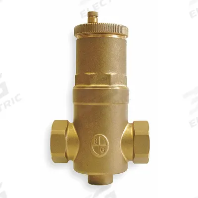 BELL & GOSSETT Air Separator: Brass Body, For Water, 1 1/4 in Female NPT, Horizontal, 150 psi Max. - Inline Air Separators
