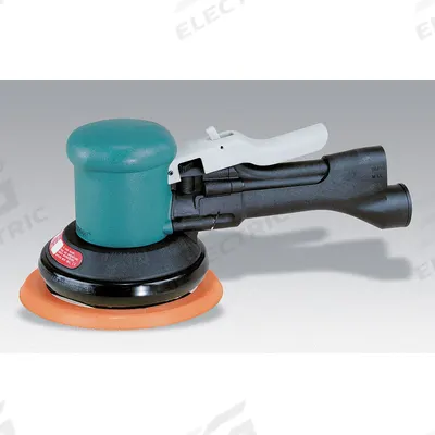 DYNABRADE Air Orbital Sander: 6 in Disc, Pressure Sensitive Adhesive, 3/16 in Orbit - Central Vacuum Random Orbital Sanders