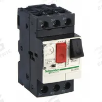SCHNEIDER Manual Motor Starter: Non-Reversing, 3 Poles, 0.63 A, Thermal Protection, Push Button (MPN GV2ME04). Key specifications — Maximum Voltage Rating: 690V AC; Brand: SCHNEIDER; Thermal Units Required: None (Starter Includes Integrated Thermal Units); Frame Size (Width): 45mm.