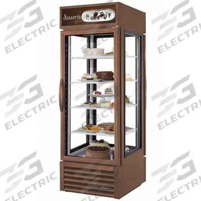 TRUE REFRIGERATION Refrigerated Merchandiser: 78 5/8 in x 27 1/2 in x 32 3/4 in, Copper - Glass Door Refrigerator Merchandisers
